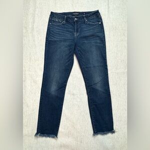 Lucky Brand Womens Denim Blue Jeans 8/29 Skinny Ankle Cheville Raw Hem Western